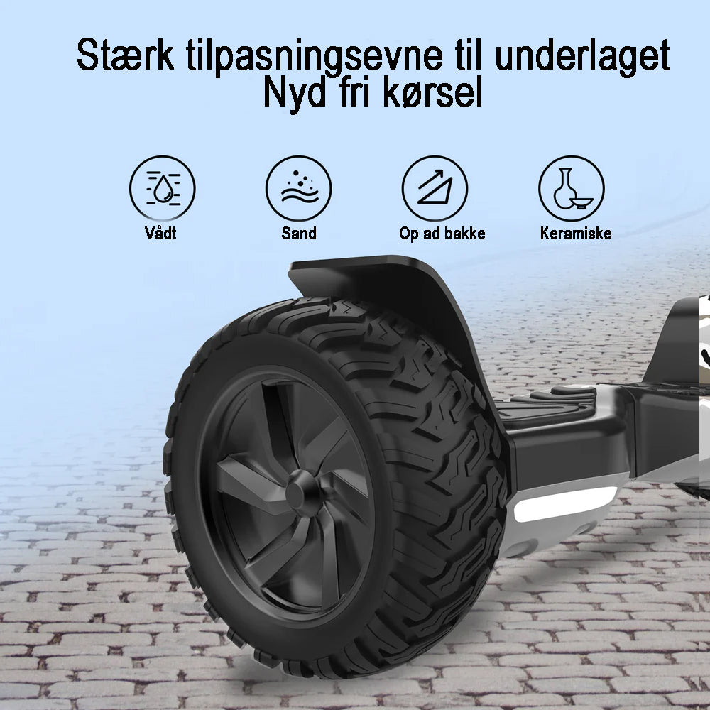 8.5" Terrængående Hoverboard med APP & Bluetooth (Sort)