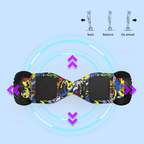 8.5" Terrængående Hoverboard med APP & Bluetooth (Hip-Hop)