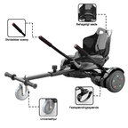 6,5" Hoverboard med Bluetooth og LED - Frit sæde (BLÅ)