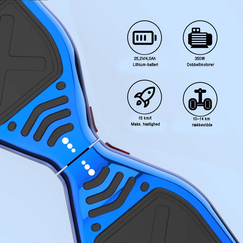 8.5" Terrængående Hoverboard med APP & Bluetooth (Blå)