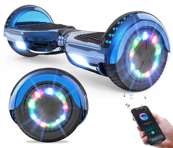 Blå Hoverboard 6.5 Tommer med LED & Bluetooth – Sjov for Børn & Voksne