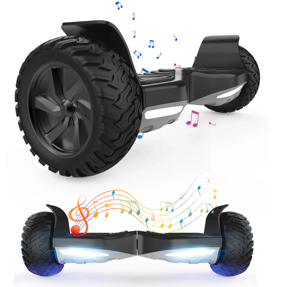 8.5" Terrængående Hoverboard med APP & Bluetooth (Sort)