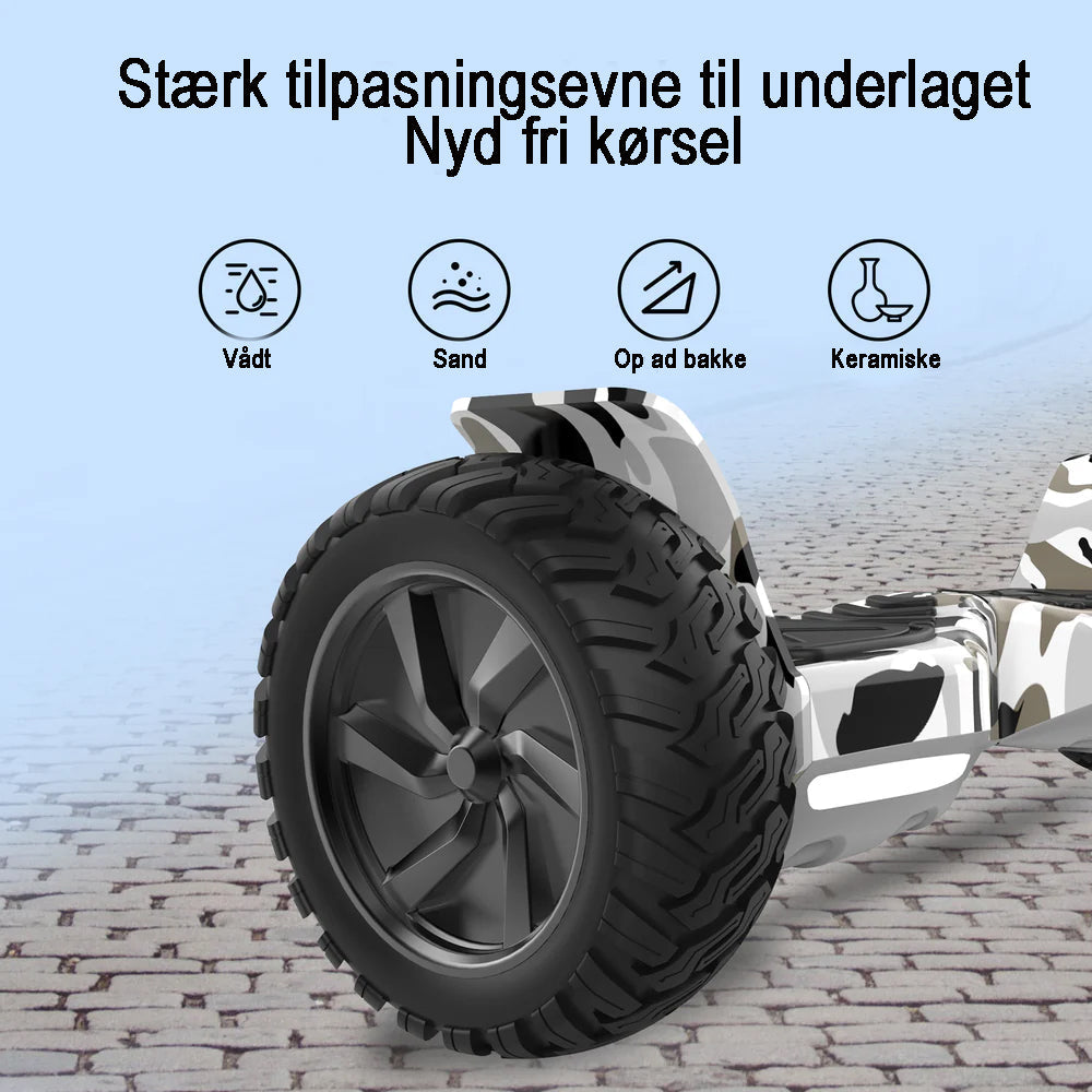 8.5" Terrængående Hoverboard med APP & Bluetooth (Armégrøn)