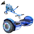 6,5" Hoverboard med Bluetooth og LED - Frit sæde (BLÅ)